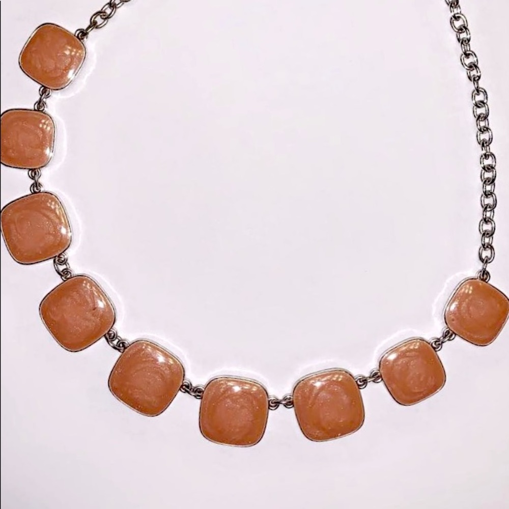 Salmon Square Necklace